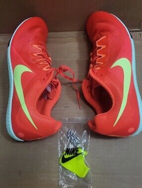 Nike Rival Multi Track And Field Spikes/Cleats Bright Crimsom/Volt Men Size 13